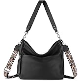 befen Genuine Leather Purse for Women, Soft Leather Crossbody Hobo Bag with 2 Removable Straps Womens Purses and Handbags