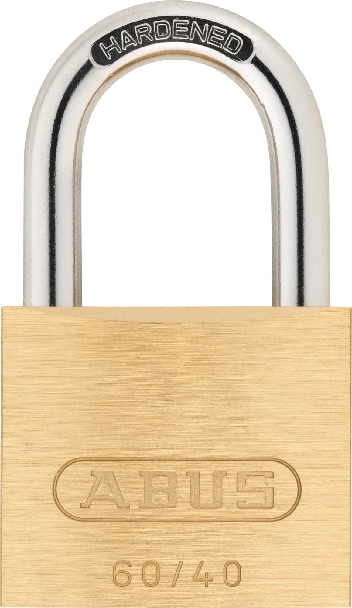 ABUS Brass Padlock 60/40-2 Keys - Hardened Steel Shackle - Optimal for Sheds, Gym, School - Weatherproof for Outdoor - Brass