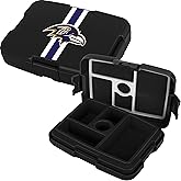 FOCO NFL Unisex-Adult Officially Licensed Team Color Stripe Primary Logo Football Leak Proof 5 Compartment Bento Lunch Box - Baltimore Ravens