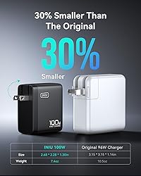 INIU USB C Charger Block, 3-Port 100W PD Fast