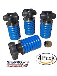 Polaris Lock & Ride KNOB Tie Down Anchor Kit - Set of 4 Lock and Ride Knob Anchors for RANGER AND GENERAL UTV's ATV's by GripPRO ATV Anchors