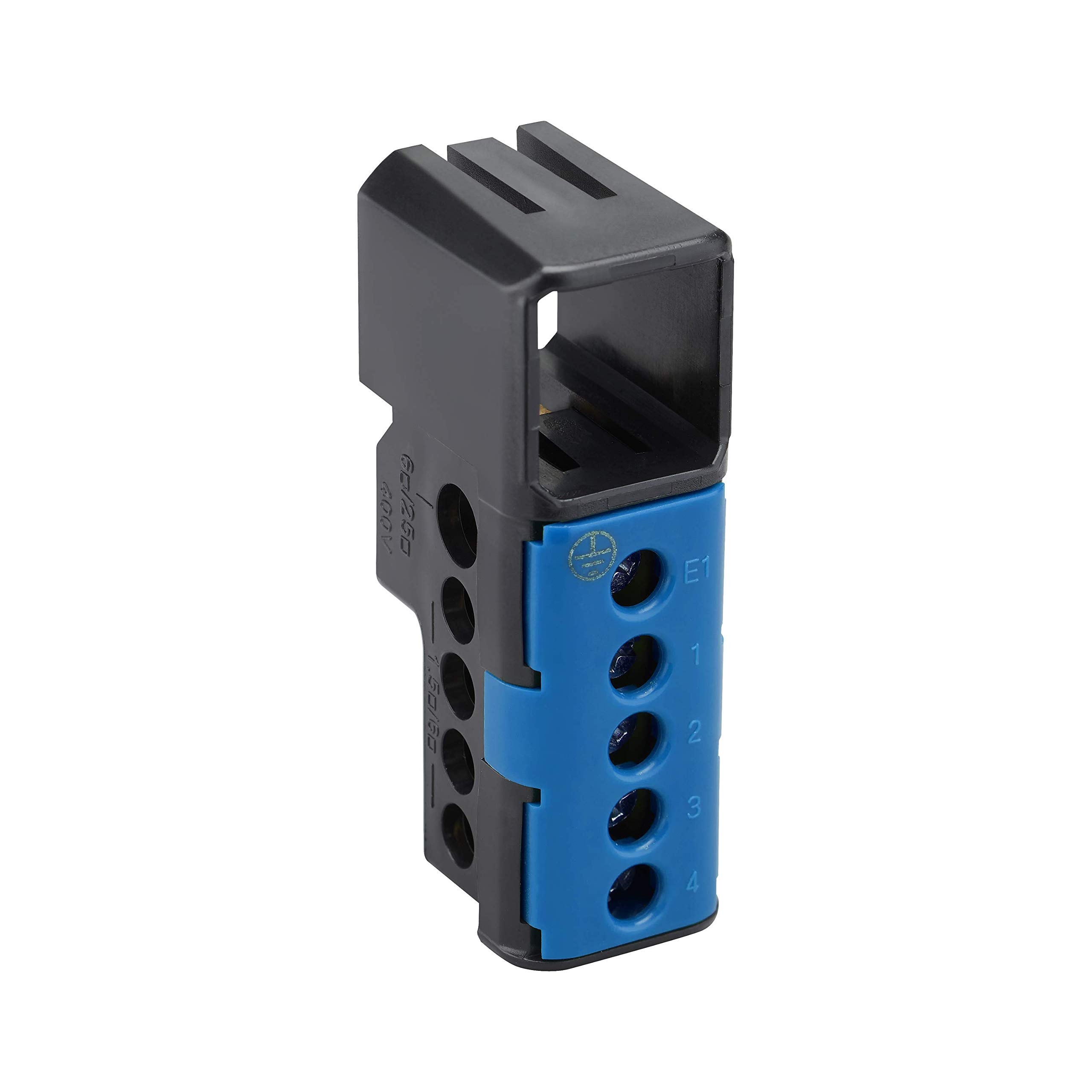 Electric panel - Electrical box - Circuit breaker - Electrical terminal block - wiring end cap - Electrical connection terminal - Modular accessories - DEBFLEX - Neutral terminal block 5 holes - Blue,