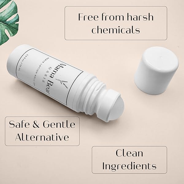 MAMA BEAR OASIS ROLL ON NERVE SUPPORT – FAST ABSORBING & QUICK DRYING MAGNESIUM ROLL ON W/MENTHOL, ALOE VERA, & MORE FOR CALMING EFFECT – GENTLE & NON-GREASY COMFORT RUB FOR EASY APPLICATION