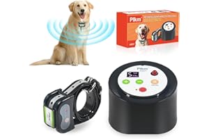 Plkm 2025 Newest Wireless Dog Fence, Pet Intelligent Electric Containment System, Dog Out of Range Reminder Transmitter AI Smart Alarm, 360° Strong Signal Coverage, Display Receiver Battery Level