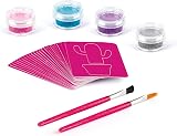 FabLab Glitter Tattoos Kids Craft Kit | 28 Stencils 4 Bio-Glitter Colours | view 6