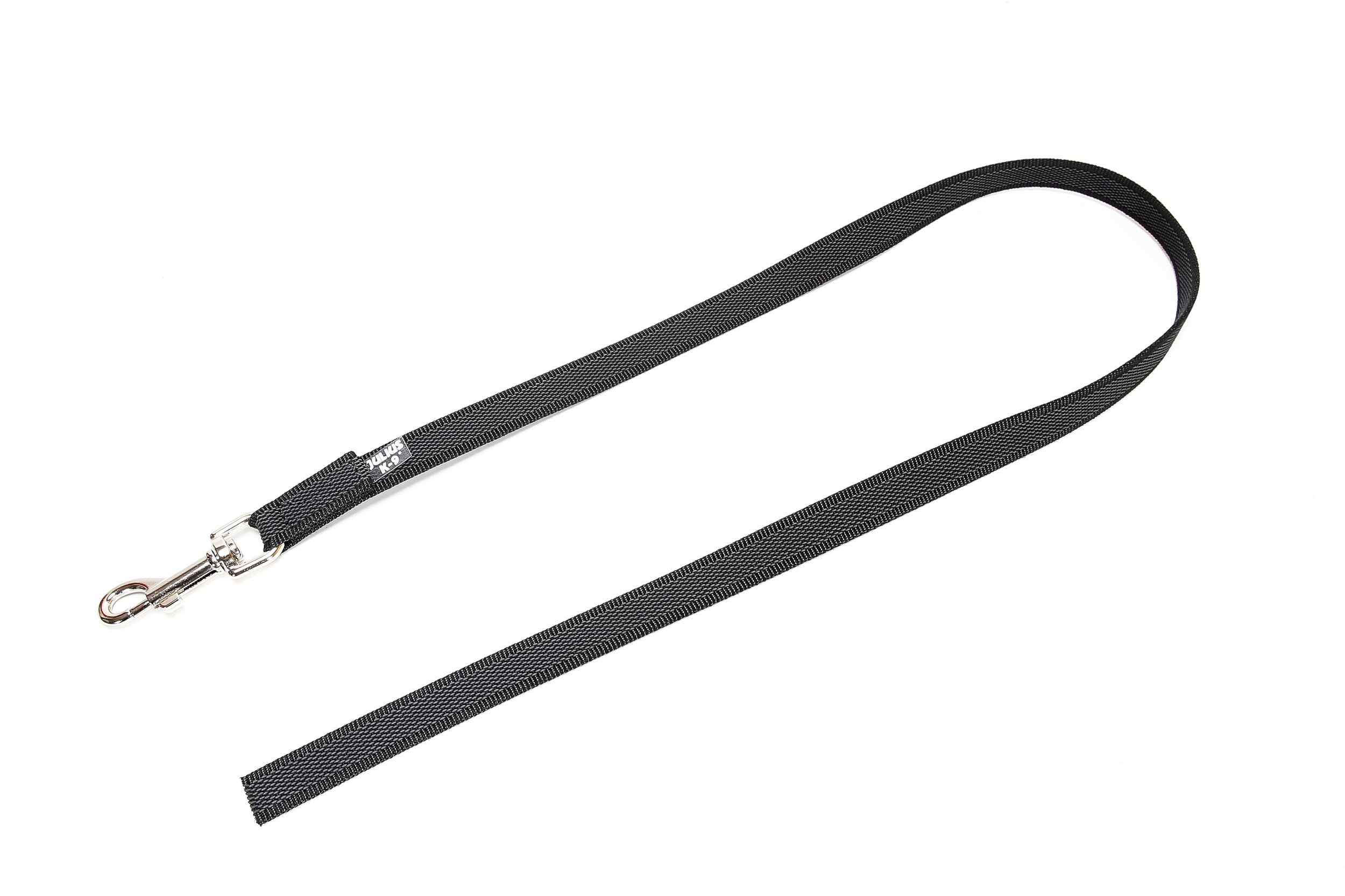 Color & Gray Super-Grip Leash without Handle, 20 mm x 1 m, Black-Gray
