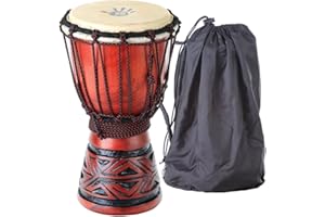 X8 Drums & Percussion Celtic Labyrinth Djembe Drum with Tote Bag, Extra Small