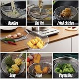 YFWOOD Strainer Skimmer Spider Ladle Stainless Steel 18cm 44cm Handle view 3