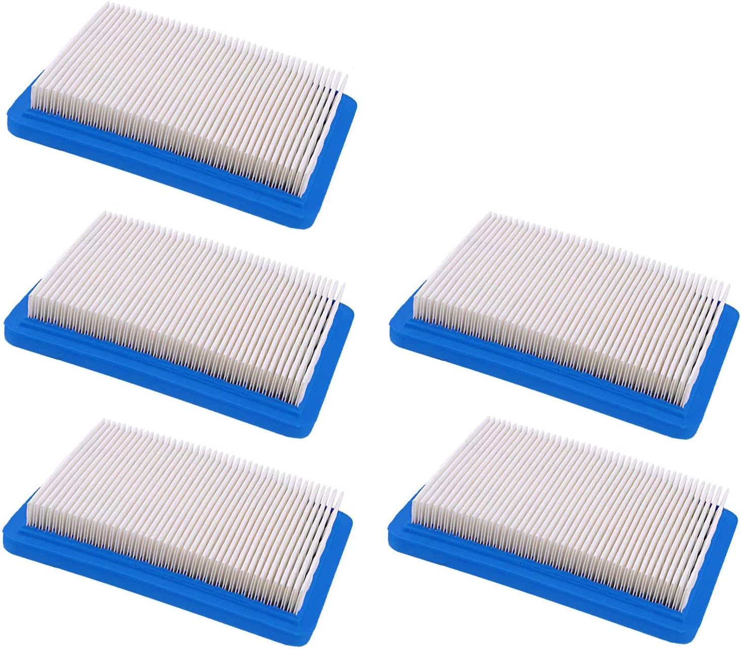 Ibely 491588S Flat Air Filter Cartridge Briggs and Stratton air Filter 491588 4915885 399959 Air Cleaner Cartridge, Lawn Mower Air Filter (5 Pack)