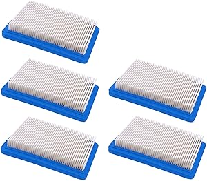 Ibely 491588S Flat Air Filter Cartridge Briggs and Stratton air Filter 491588 4915885 399959 Air Cleaner Cartridge, Lawn Mower Air Filter (5 Pack)