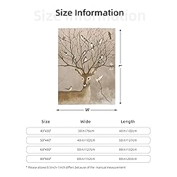 Duduho Retro Wildlife Animal Deer Baby Blankets