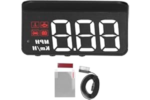 NOENNULL Car Speedometer, OBD2 HUD Windshield Projector Multifunction Gauge Alarm Fatigue Driving Reminder, NOENNULLfrx9h7e0tz