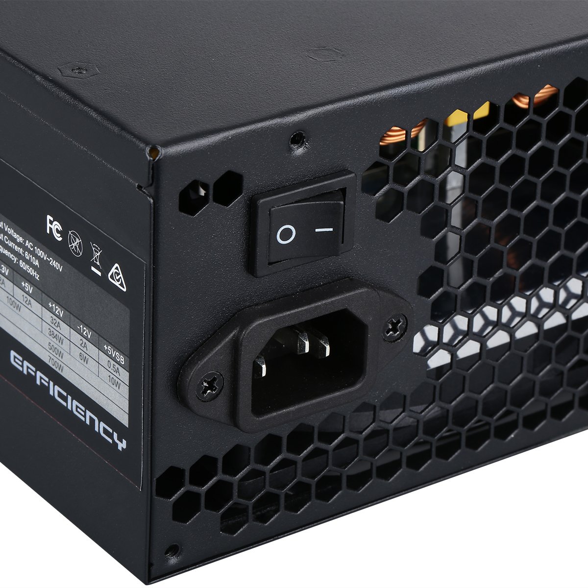 Excelvan ATX Computer Power Supply Desktop PC for Intel AMD PC SATA US (600W)
