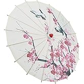 AYNEFY Small Size Handmade Oiled Paper Umbrella,Chinese Art Classical Dance Umbrella Plum Blossom Parasol Umbrella for Wedding Parties Photography Costumes Cosplay Decoration