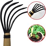 GAOGE Mini Steel Hand Rake Portable Digging Transplanting Garden Tool view 2