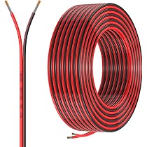CCA Automobil-Drahtkabel 14 AWG, 30 M (15 M Schwarz + 15 M Rot), PVC-Ummantelung Für Auto-Audio, Solar, Licht