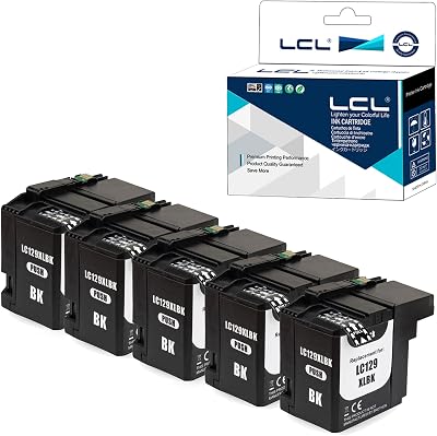 LCL LC129XL Black Ink Cartridge Replacement for Brother MFC-J6520DW J6720DW