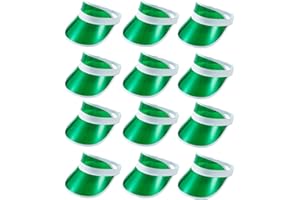 BEEVARN 12 Pack Sun Visor Hats Women UV Protection Clear Outdoor Beach Sports Golf Sunhat Party Cap