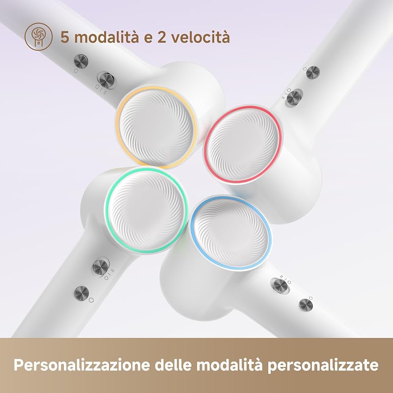 Mini, Phon Capelli Leggero (270 g), Asciugatura Rapida, Bianco