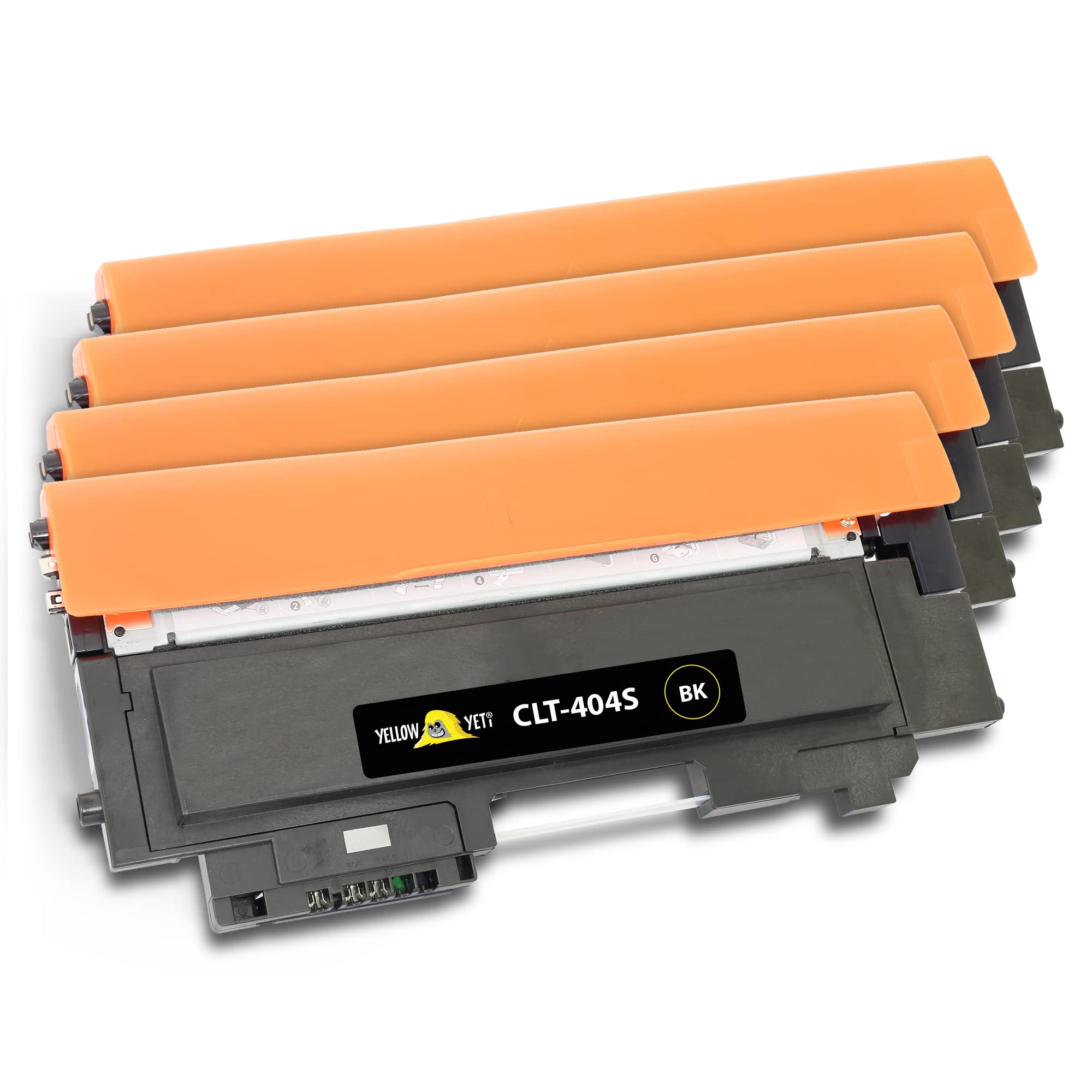 YELLOW YETI CLT P404C / K404S C404S M404S Y404S Toner Cartridge Compatible with Samsung Xpress SL-C430 SL-C430W SL-C480 SL-C480FW SL-C480W SL-C480FN Black Cyan Magenta Yellow, 4 Pack