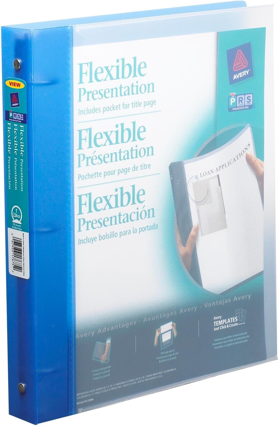 Avery Flexible Binder with 1Inch Round Ring, Holds 8.5 x 11 Inches