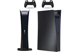 PEYANZ Faceplate for PS5 (Digital Edition), Cover Plate, ABS Shell, Printed Logo, Matt Skin, with Extra 2 Controller Silicone Covers