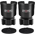 Upgraded Car Cup Holder Expander Adapter with Offset Adjustable Base, Compatible with Yeti 14/24/36/46oz Ramblers, Hydro Flasks 32/40oz, Other Large Bottles Mugs in 3.5"-4.0", 2 Pack