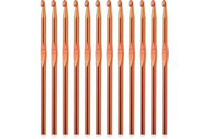 UzecPk 12PCS 5.5mm Aluminum Crochet Hooks, Size I (Size 9) Crochet Hook, Metal Crochet Needles Crochet Hooks Bulk for arn Craft Beginners Women Adults
