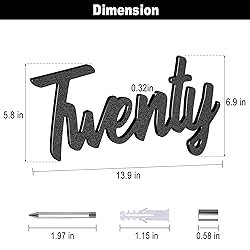 LUCK HOUSE Cursive House Numbers for Outside – 6