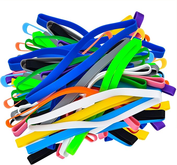 Coopay 36 Pieces Silicone Rubber Bands Colorful Elastic