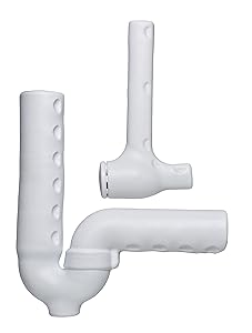 Truebro 82192 Lav Guard 2 100 Series Undersink Piping Cover with Angle Valve and Supply Cover, For Tubular P-Traps, China White