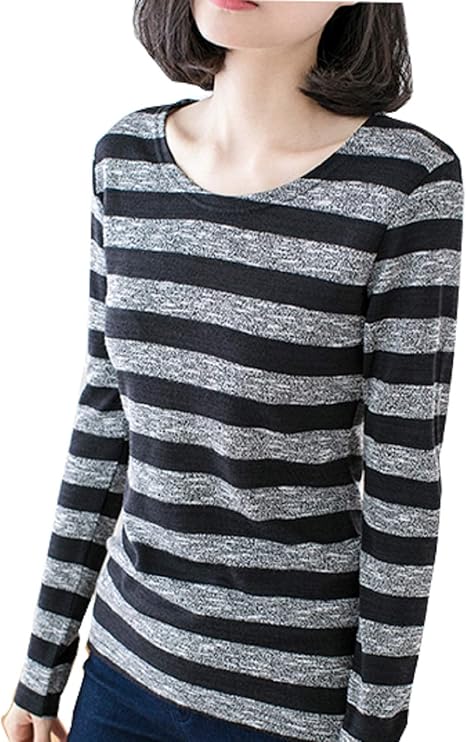 Amazon アントワネット ニット トップス ボーダー セーター きれいめ カジュアル インナー ｖネック ながそで 綿 秋冬 レディース セーター 通販