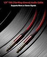 RUXELY 6.35mm TRS Instrument Cable 3M 2-Pack Straight 1/4 Inch Jack view 5