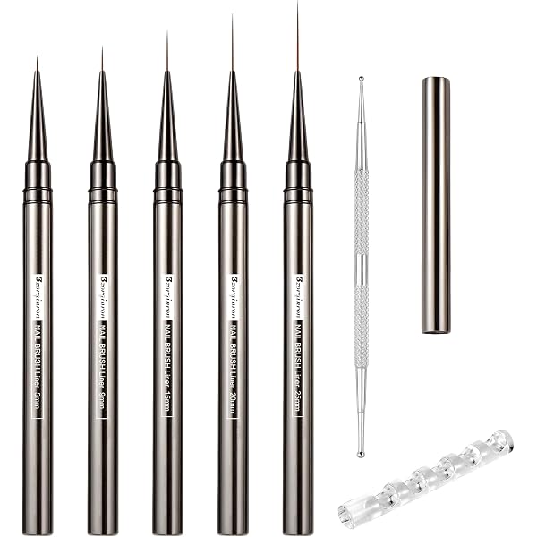 Oulensy UV-Gel-Liner Pinsel Für Nageldesign – 3 Stück, 7/9/11 Mm