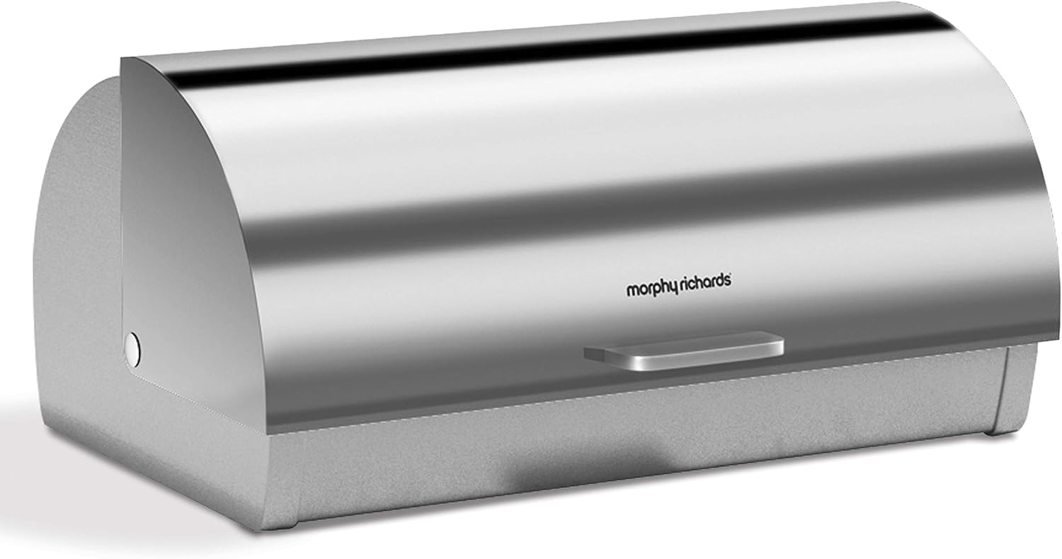 Morphy Richards 46245 Accents Roll Top Bread Bin, Stainless Steel