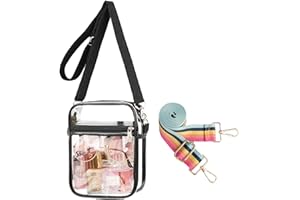 WEDDINGHELPER Clear Crossbody Bag, Clear Bag Stadium Approved, Clear Bag for Concerts