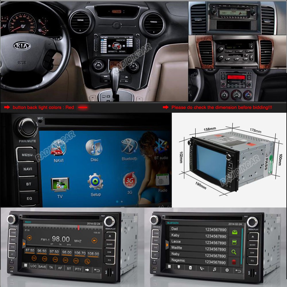 Witson Car DVD GPS Stereo for KIA Optima/Cerato/Spectra/Sorento/Carens/Sportage/Carnival/CEED/RIO/Rondo/Lotze  /X-Trek/Sedona/Picanto/Morning/Naza/Pride/VQ ...