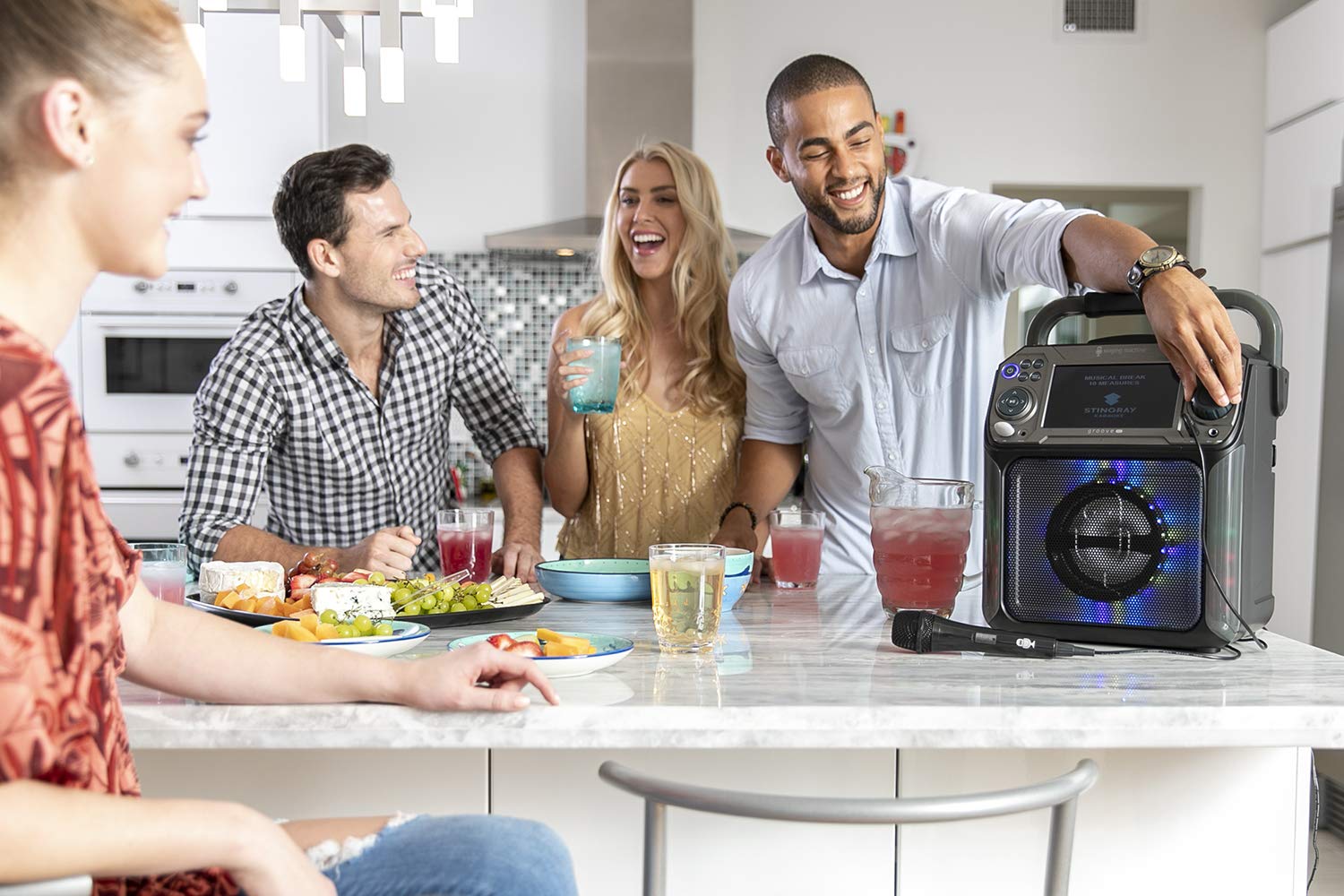 Singing Machine STVG782BK Groove XL Karaoke System with Bluetooth and Voice Effects, Black