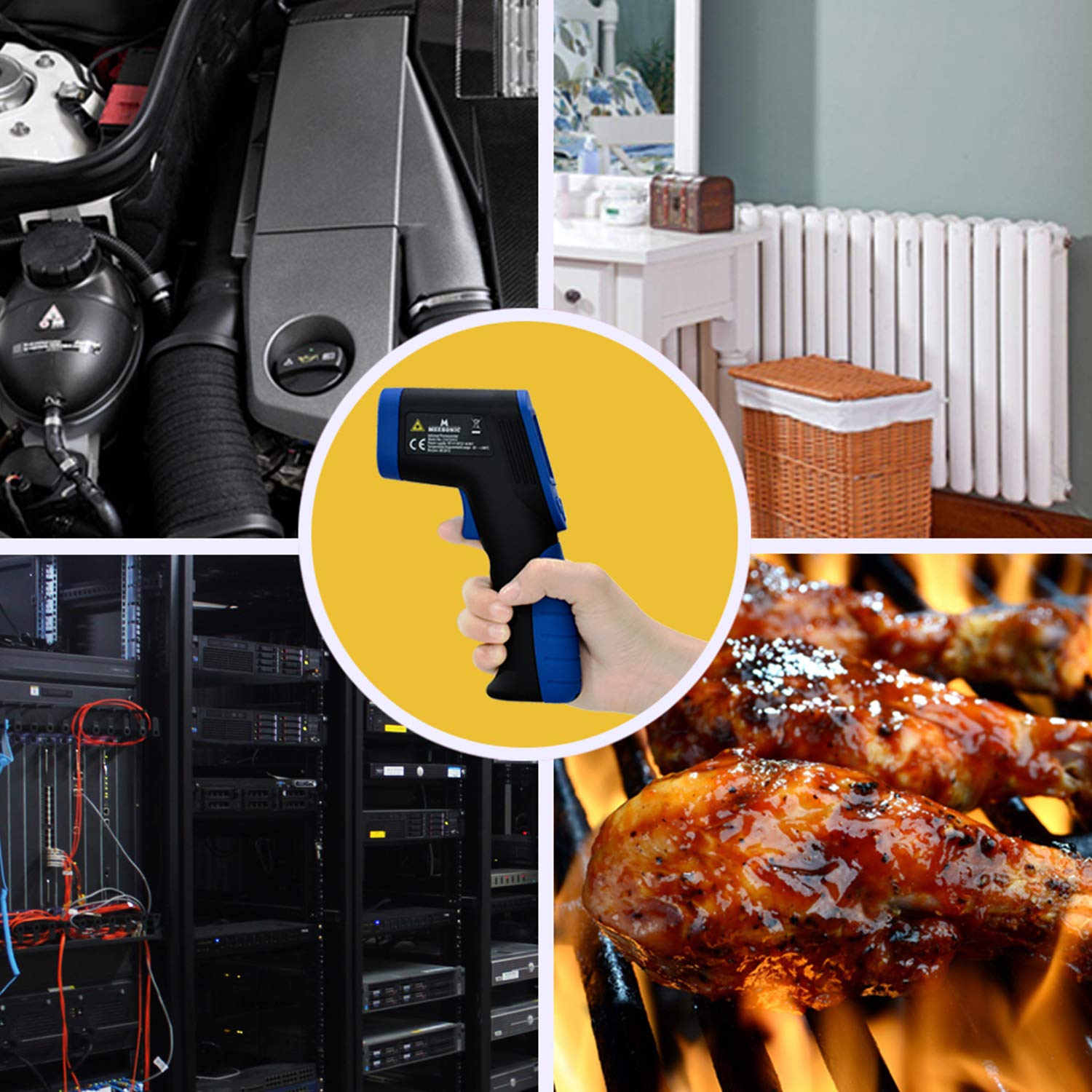 Infrared Thermometer, Non-contact Digital Laser IR Infrared Thermometer Instant Read Temperature Gun IR Laser Thermometer, Temperature Measuring Instrument, Oritronic Laser Thermometer