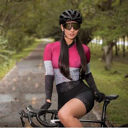 Amazon Co Jp 女性のトライアスロンサイクリングジャージーワンピース長袖スーツ自転車レース Color 1 Size Small ホーム キッチン