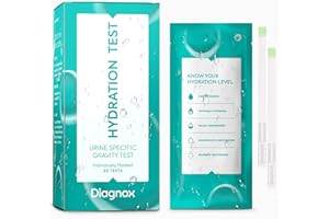 DIAGNOX HEALTH Hydration Urine Test Strips - Urine Specific Gravity Test Strips for Accurate Hydration Monitoring - Individually Packaged and Clinical Grade [30 Tests]