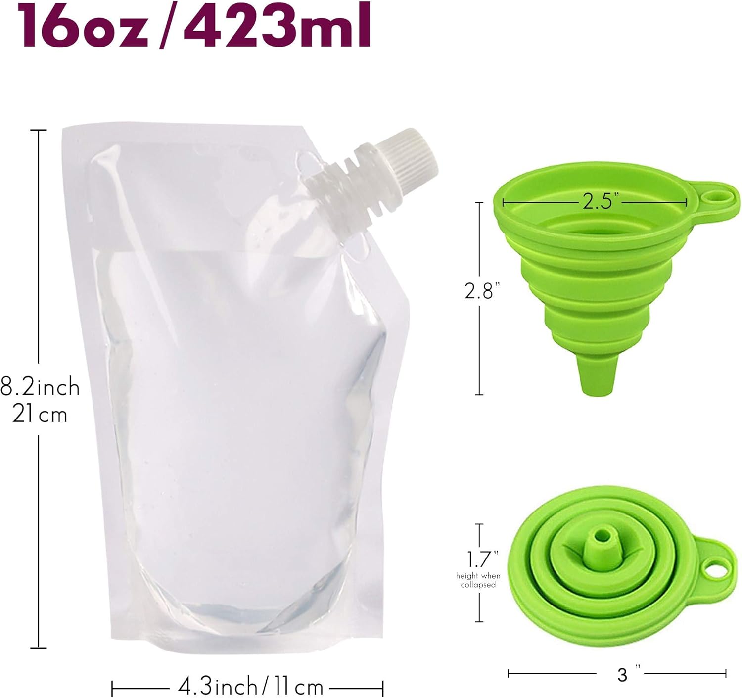 liquor pouches amazon