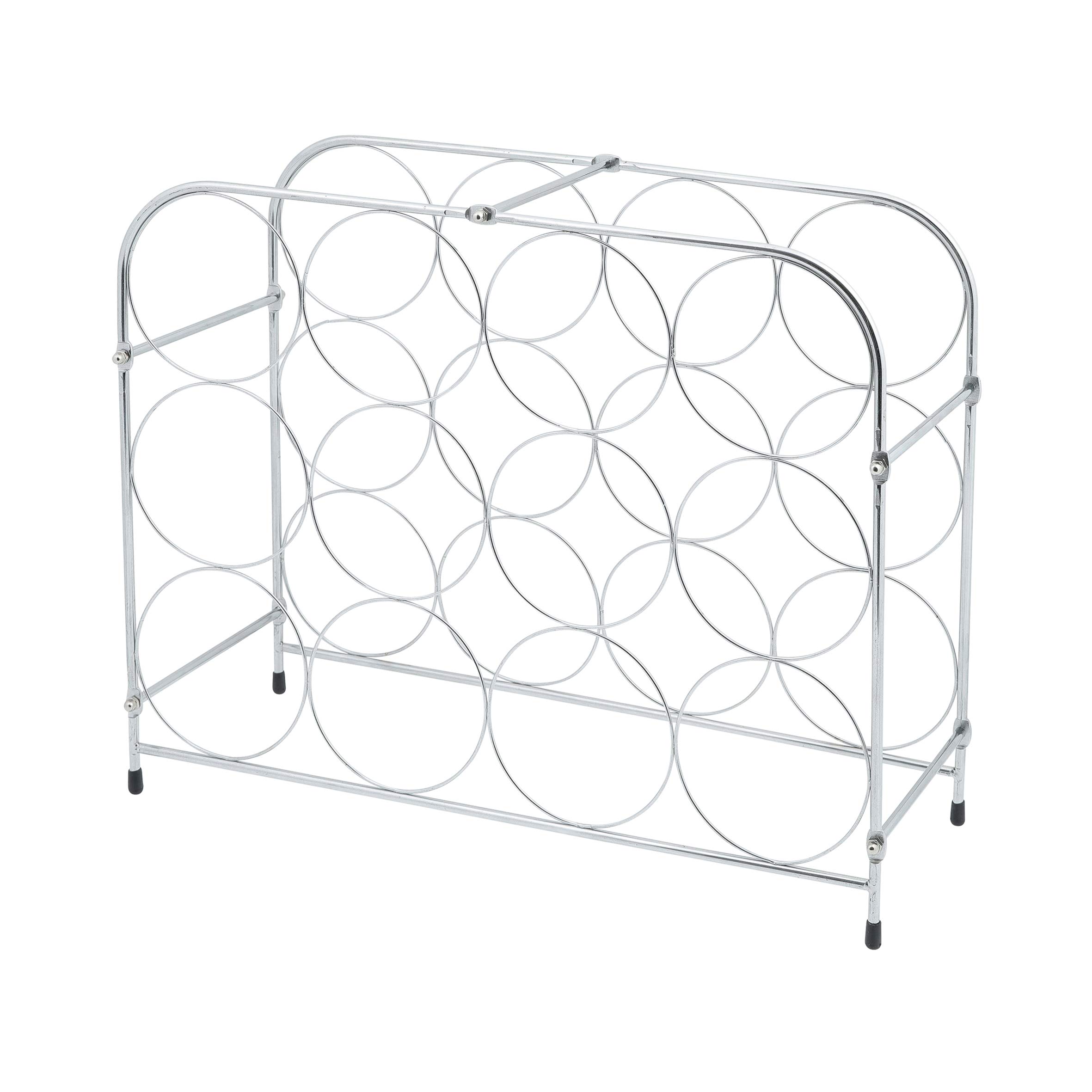 axentia Wine Rack, Silver, ca. 41 x 34 x 17 cm