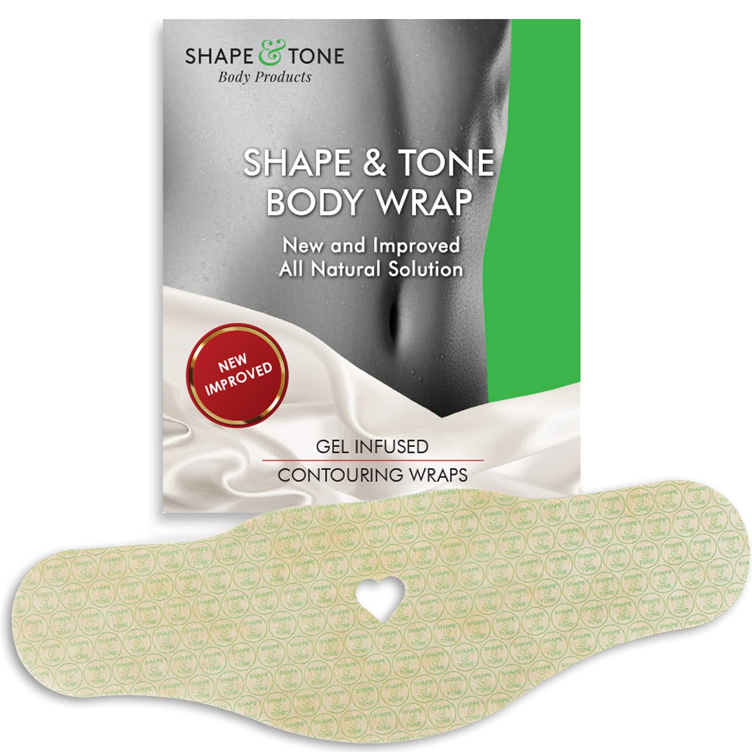 Firming and Toning Contouring Moisturizing Body Wrap - New Improved All Natural Anti Cellulite Wrap for Stomach Arms Legs by Shape and Tone (5 APPLICATORS)