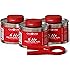 Gas One 3 Pack 6 Hour Chafing Fuel - Food Warmer for Chafing Dish Buffet Set - Reusable Liquid Safe Fuel With Wick & Lid Open