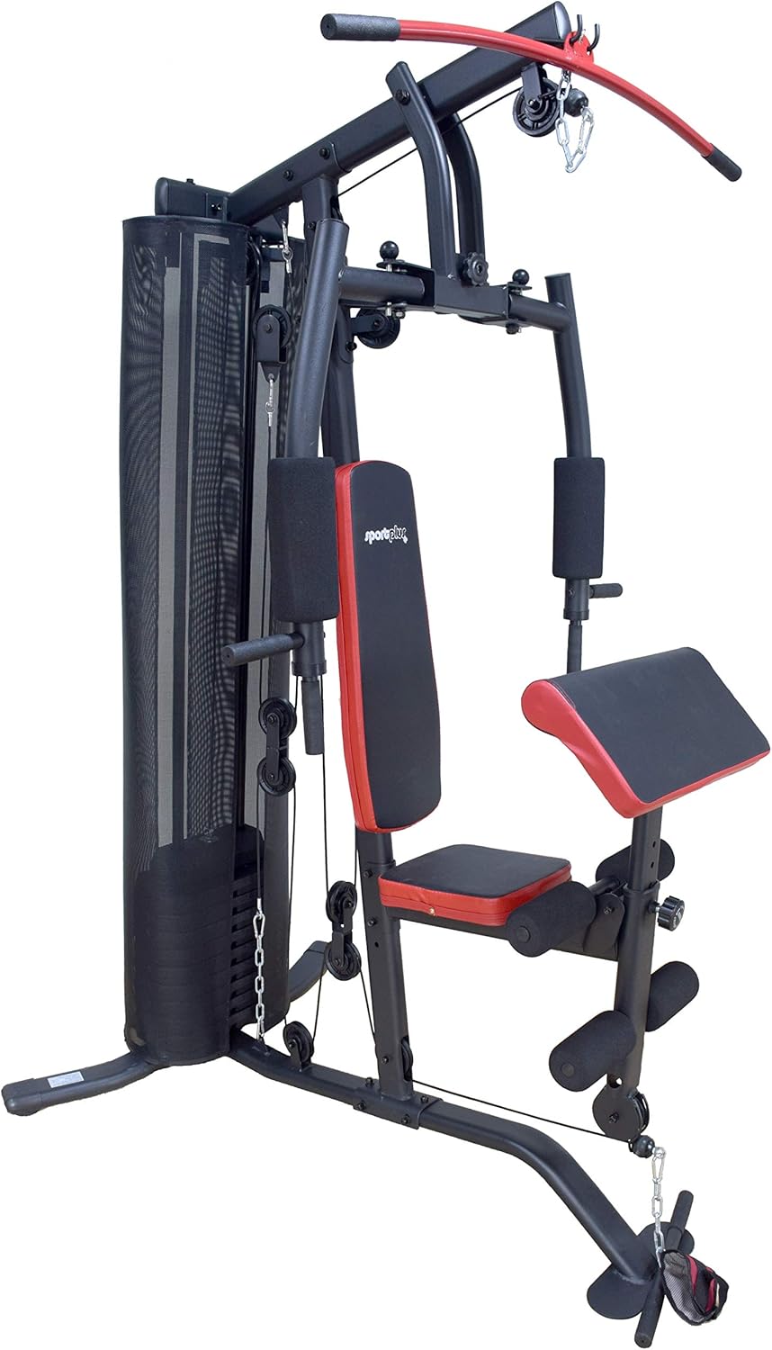 SPORTNOW Kraftstation Multifunktion - 65 Kg Gewicht, Butterfly & Latzug