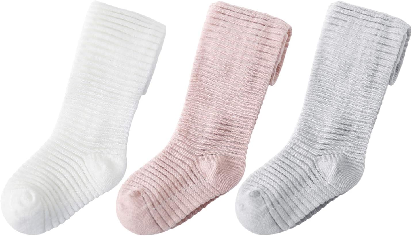 XPXGMT 3 Pack New Summer Baby Girls Cotton Rich Stripe Tights 0-6 Years