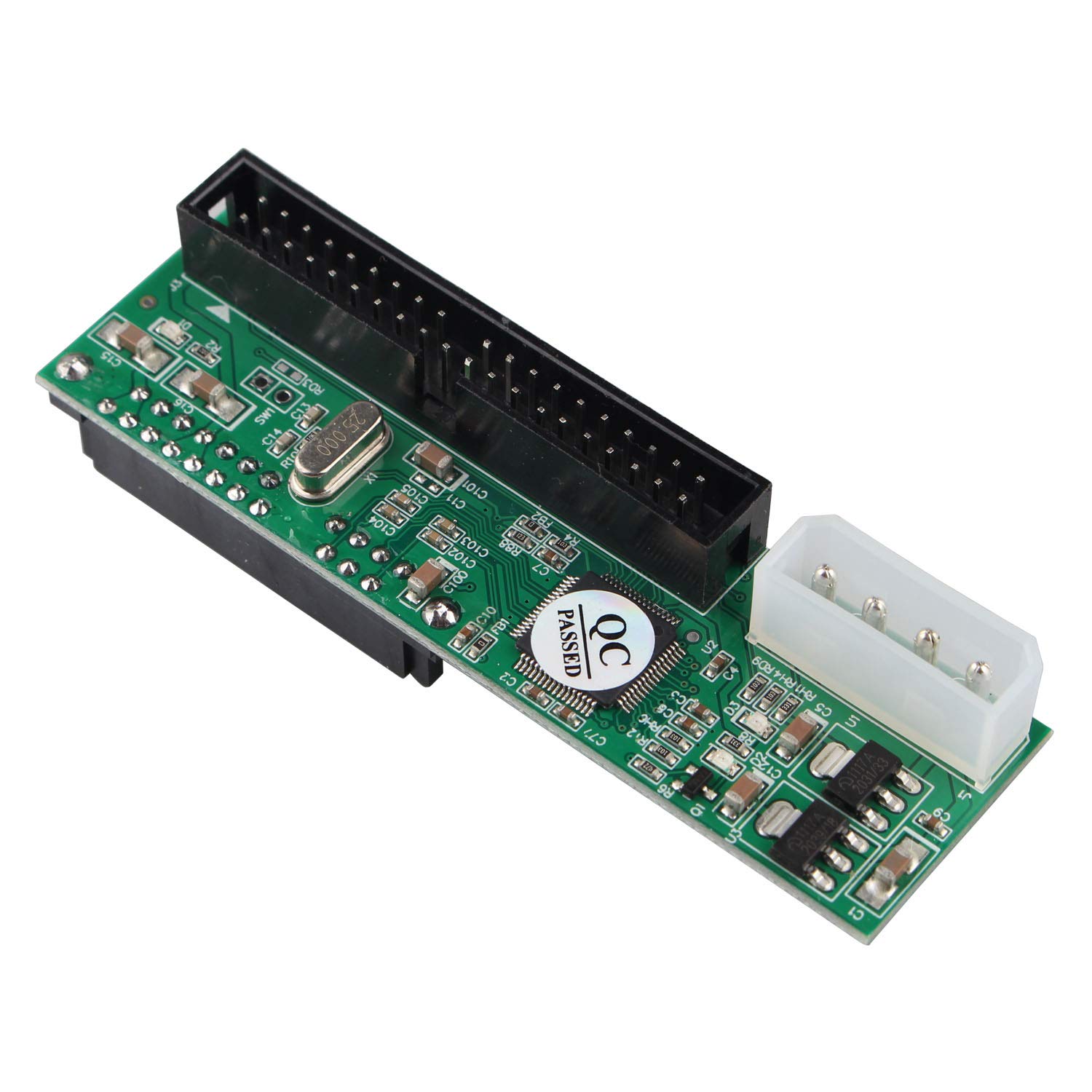 Futheda PATA IDE to SATA Card Interface Adapter Converter Compatible with 2.5 3.5 Hard Drive HDD DVD PC and Mac - Plug and Play