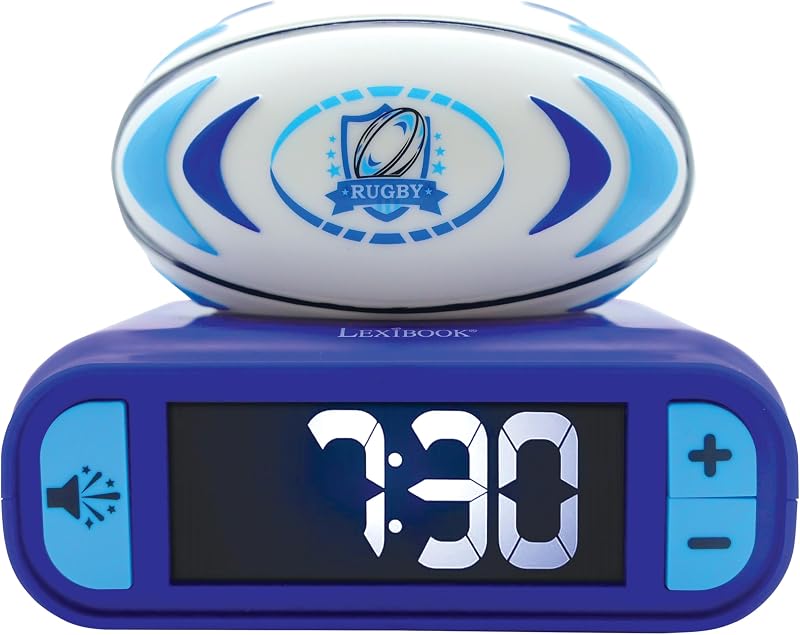 Lexibook Rugby Nightlight Alarm Clock RL800RG Blue