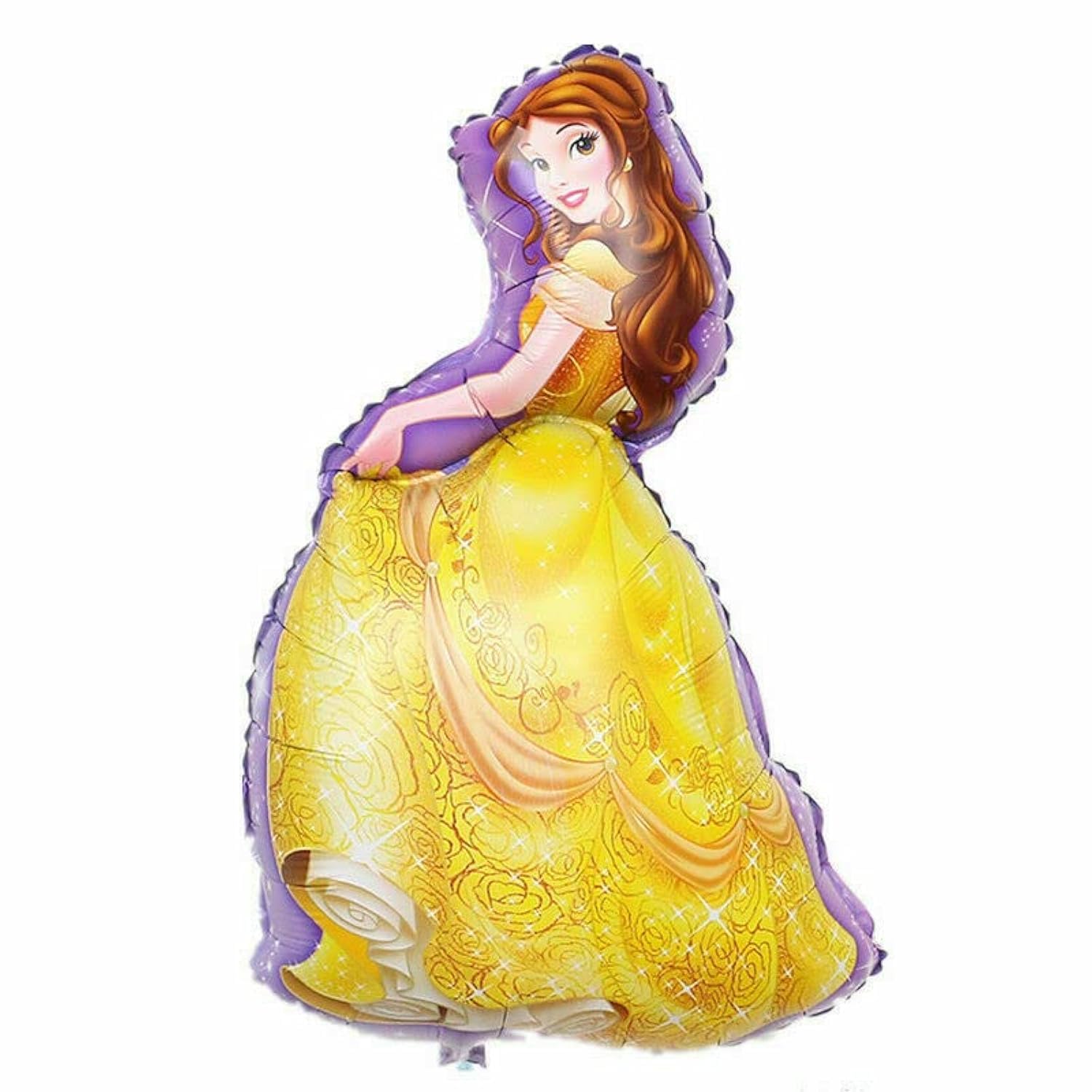 37"Disney Princess Foil Balloons Birthday Party Decorations Supplies Girls Belle Frozen Sleeping Beauty Cinderella (Belle)